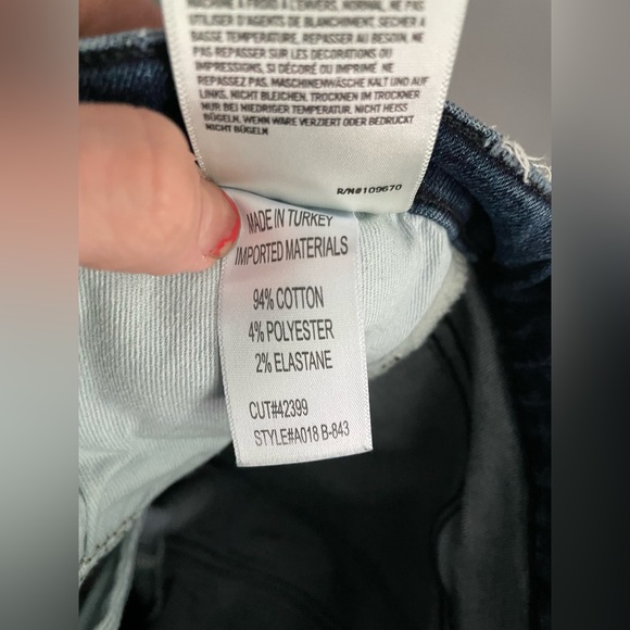 AGOLDE Sophie Ripped Distressed Crop Jeans Size 25 - Picture 5 of 5